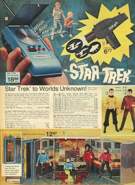 star trek toys 1970s
